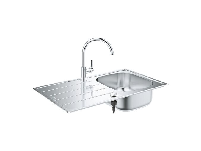 Grohe Dřezy Set dřezu K200 a baterie BauEdge, kartáčovaná nerez/chrom