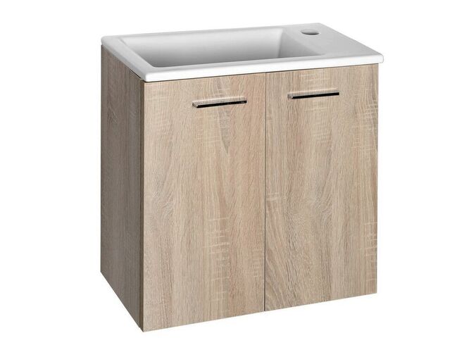 Aqualine ZOJA/KERAMIA FRESH umyvadlová skříňka 49x50x24,5cm, dub platin