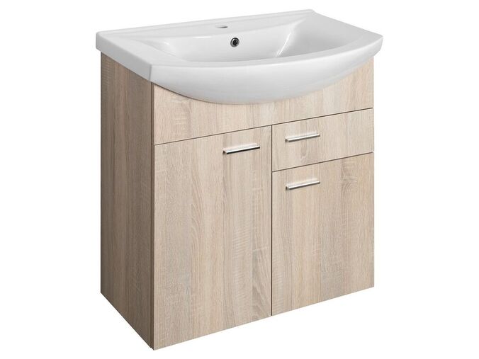 Aqualine ZOJA umyvadlová skříňka 71,5x74x34cm, dub platin