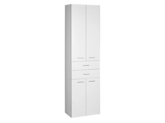 Aqualine ZOJA/KERAMIA FRESH skříňka vysoká se zásuvkami 50x184x29cm, bílá