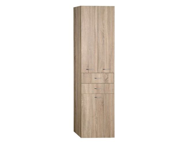 Aqualine ZOJA/KERAMIA FRESH skříňka vysoká s košem 50x184x29cm, dub platin