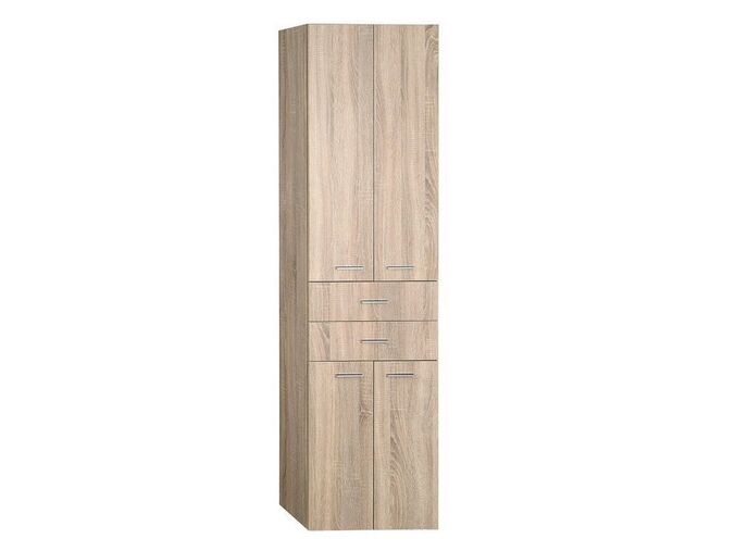 Aqualine ZOJA/KERAMIA FRESH skříňka vysoká se zásuvkami 50x184x29cm, dub platin