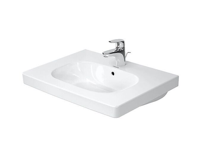 Duravit D-Code umyvadlo nábytkové 65x48,5 cm, přepad, otvor pro baterii, bílá