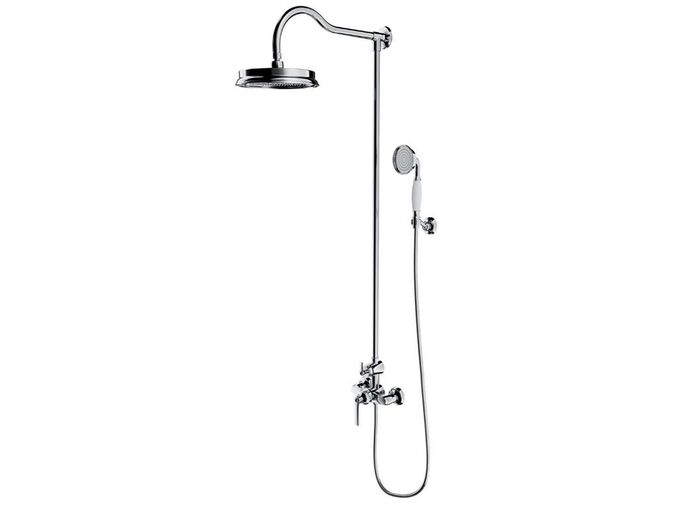 OMNIRES Armance Sprchový set s baterií, průměr 23 cm, chrom