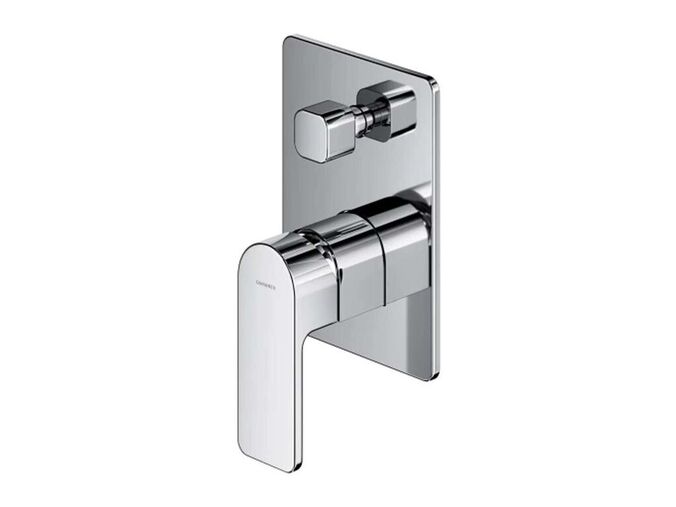 OMNIRES Baretti Baterie pod omítku, pro 2 spotřebiče, s tělesem, chrom