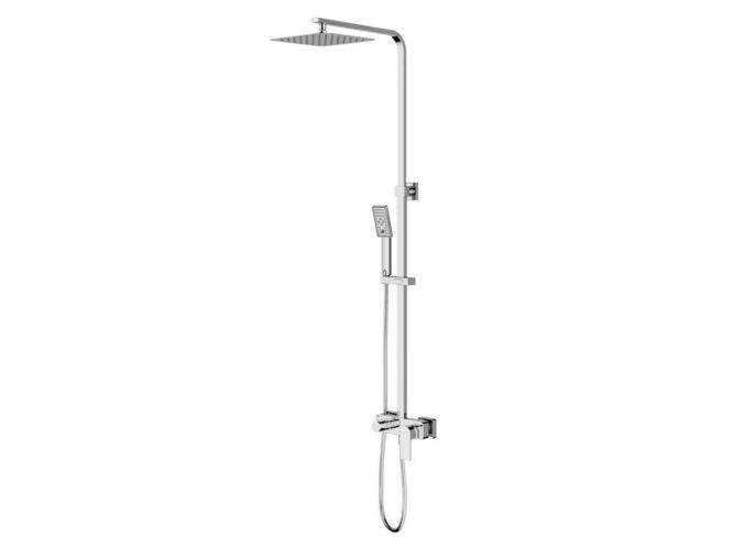 OMNIRES Baretti Sprchový set s baterií, 20x20 cm, 3 proudy, chrom