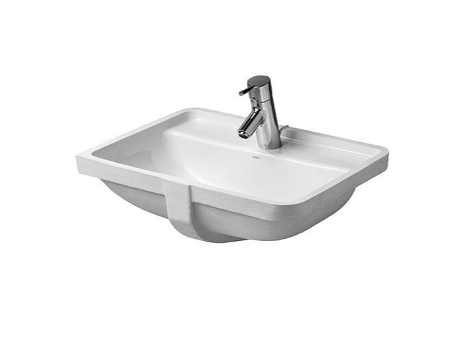 Duravit Starck3 umyvadlo zápustné 49x36,5 cm, přepad, otvor pro baterii, bílá