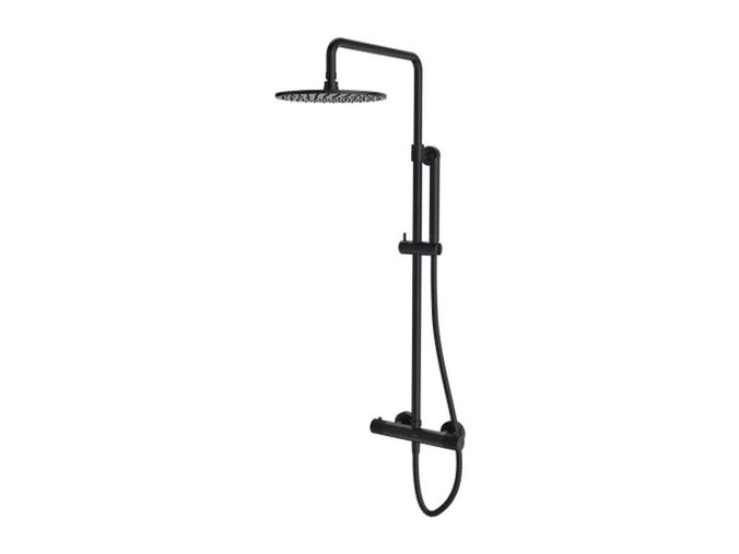 OMNIRES Contour Sprchový set s termostatem, průměr 25 cm, kartáčovaný antracit