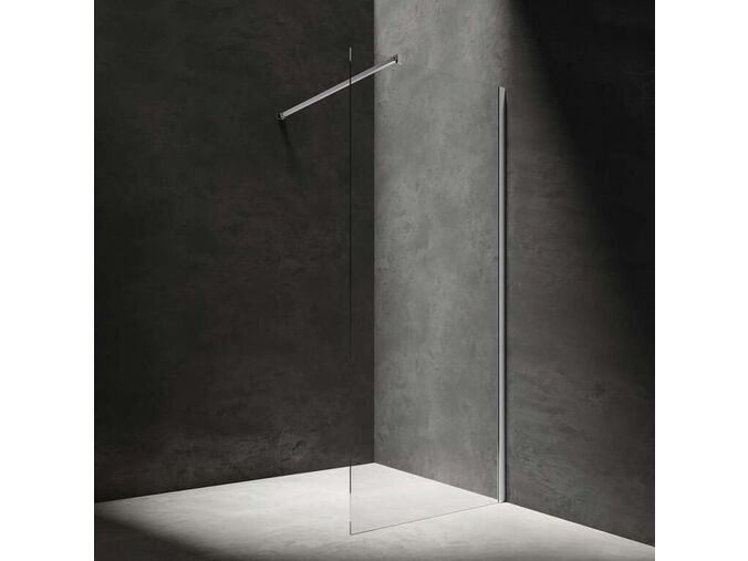 OMNIRES Marina Sprchová stěna Walk-In, 88x202 cm, chrom/čiré sklo