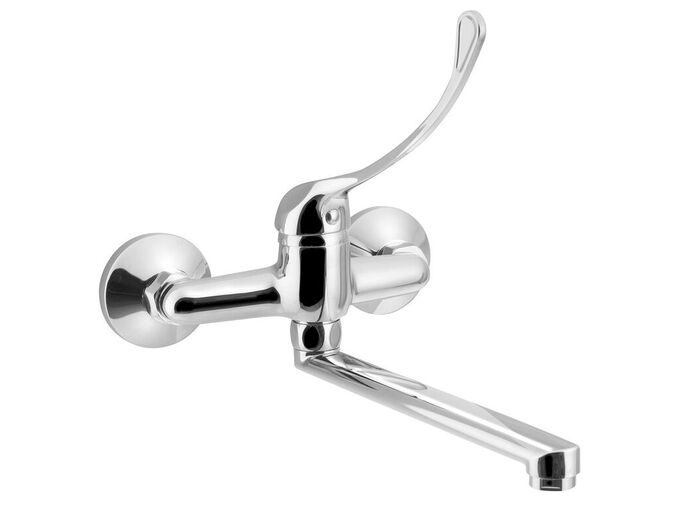 Aqualine AQUALINE 35 nástěnná baterie, lékařská páka, ramínko ploché, 220mm, chrom