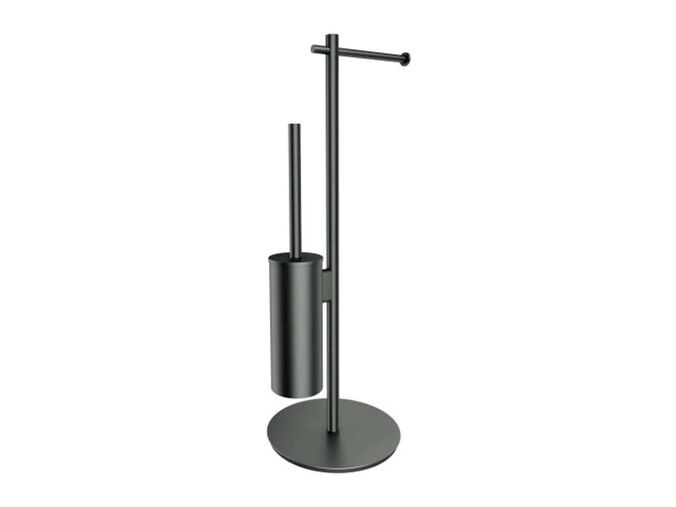OMNIRES Modern Project Držák toaletního papíru a WC štětky, kartáčovaný grafit
