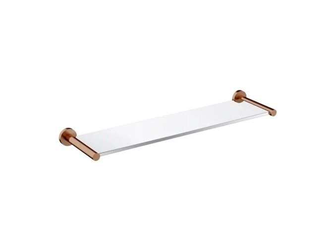 OMNIRES Modern Project Polička, délka 55 cm, sklo/kartáčovaná měď
