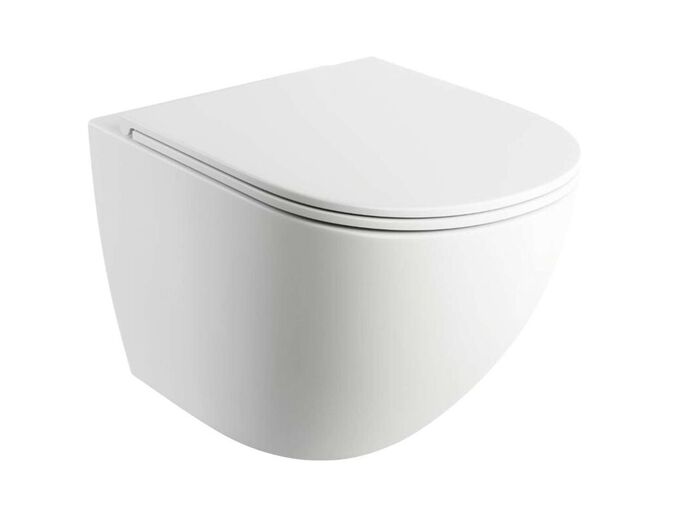 OMNIRES Ottawa Závěsné WC se sedátkem SoftClose, Rimless, matná bílá