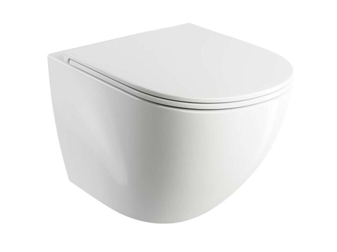 OMNIRES Ottawa Závěsné WC se sedátkem SoftClose, Rimless, bílá