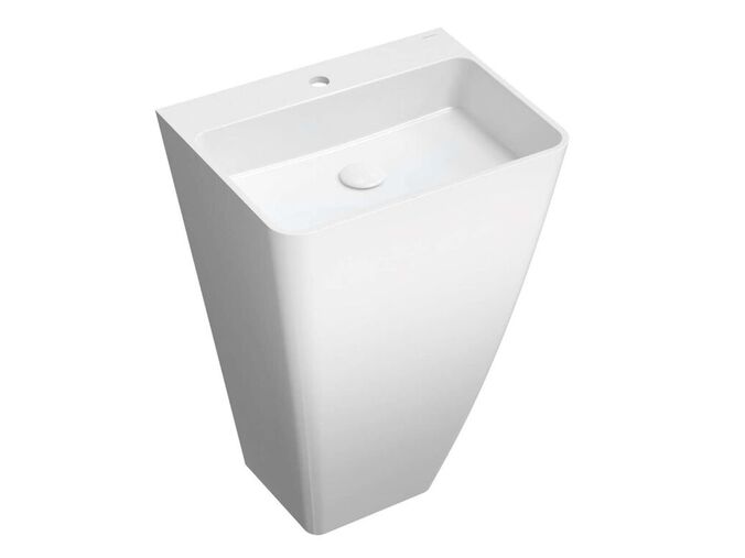 OMNIRES Parma M+ Volně stojící umyvadlo 55x43 cm, bez přepadu, otvor pro baterii, bílá