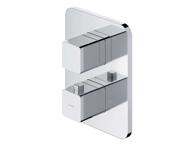 OMNIRES Parma Termostatická baterie pod omítku, pro 2 spotřebiče, s tělesem, chrom