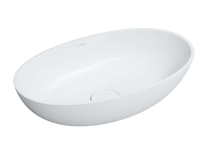 OMNIRES Shell M+ Umyvadlo na desku 60x35 cm, bez přepadu, matná bílá
