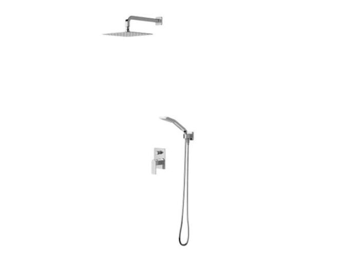 OMNIRES Baretti Sprchový set s baterií pod omítku, s tělesem, 25x25 cm, 3 proudy, chrom
