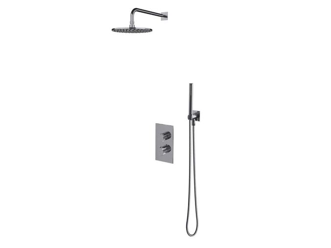OMNIRES Contour Sprchový set s termostatem pod omítku, s tělesem, průměr 25 cm, chrom