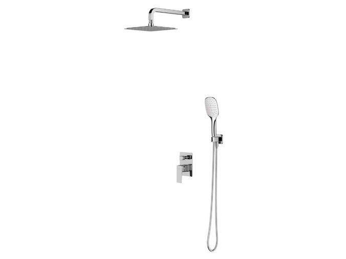 OMNIRES Parma Sprchový set s baterií pod omítku, s tělesem, 25x25 cm, 3 proudy, chrom