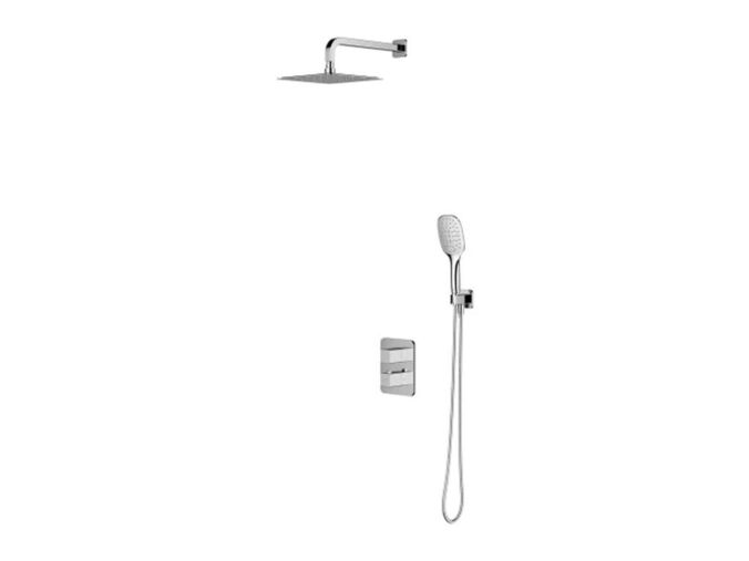 OMNIRES Parma Sprchový set s termostatem pod omítku, s tělesem, 25x25 cm, 3 proudy, chrom