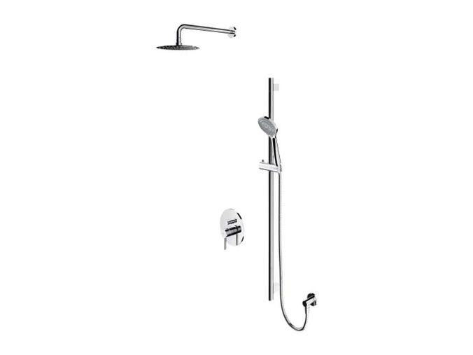 OMNIRES Y Sprchový set s baterií pod omítku, s tělesem, průměr 20 cm, 5 proudů, chrom