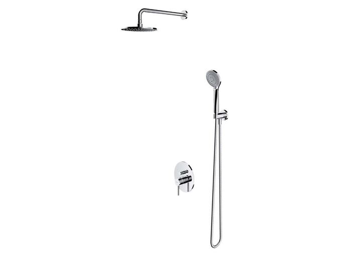 OMNIRES Y Sprchový set s baterií pod omítku, s tělesem, průměr 20 cm, 5 proudů, chrom