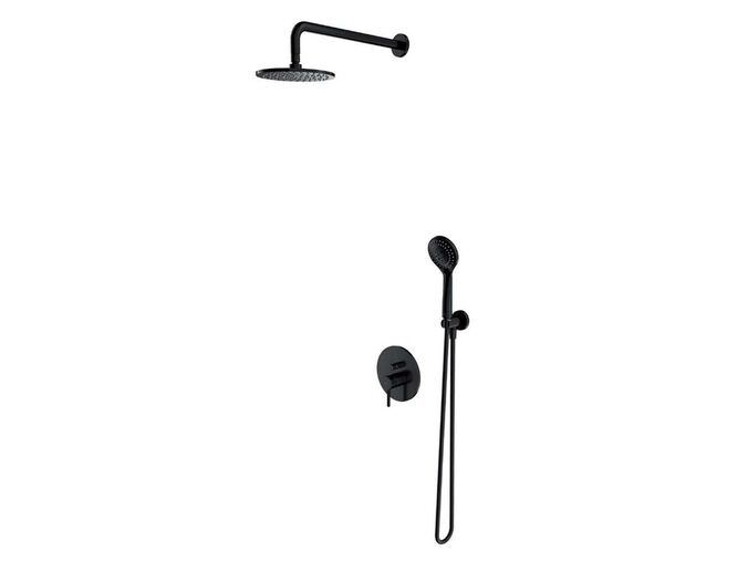 OMNIRES Y Sprchový set s baterií pod omítku, s tělesem, průměr 20 cm, černá