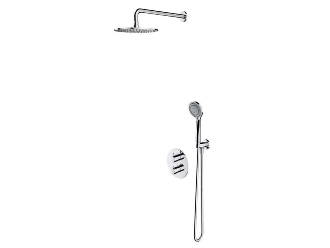 OMNIRES Y Sprchový set s termostatem pod omítku, s tělesem, průměr 25 cm, 5 proudů, chrom