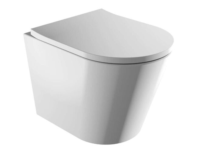 OMNIRES Tampa Závěsné WC se sedátkem SoftClose, Rimless, bílá