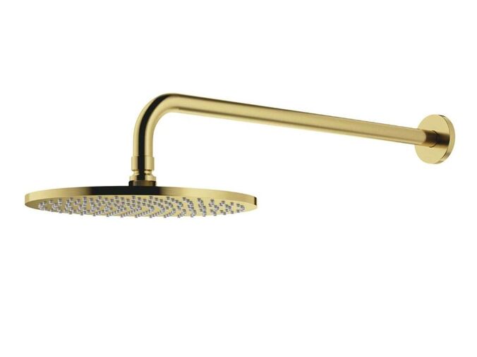 OMNIRES Slimline Hlavová sprcha, průměr 25 cm, kartáčovaná mosaz