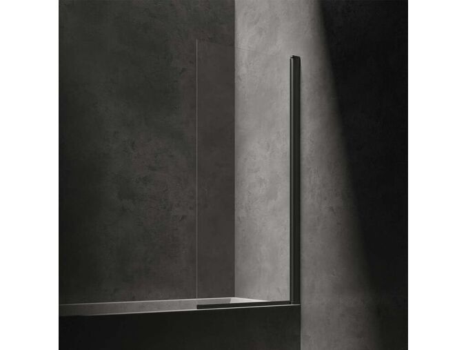 OMNIRES Kingston Vanová zástěna 70x150 cm, čiré sklo/matná černá
