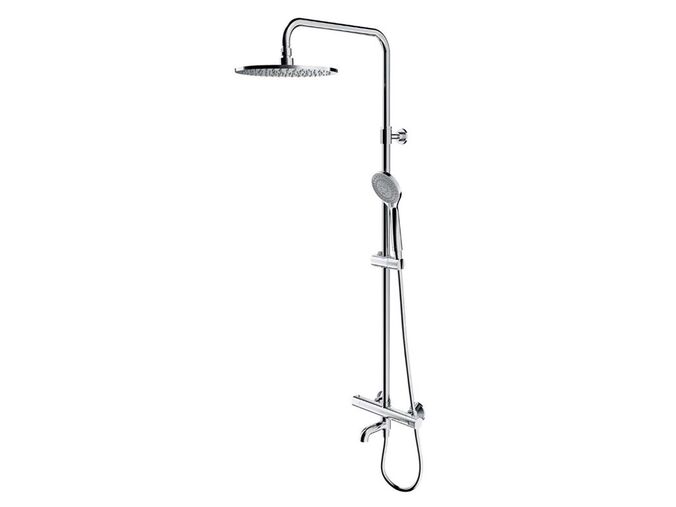 OMNIRES Y Sprchový set s vanovým termostatem, průměr 25 cm, 5 proudů, chrom