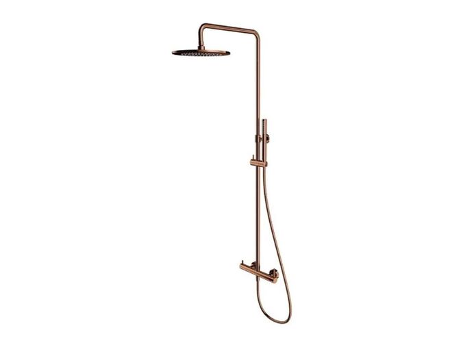 OMNIRES Y Sprchový set s baterií, průměr 25 cm, měď
