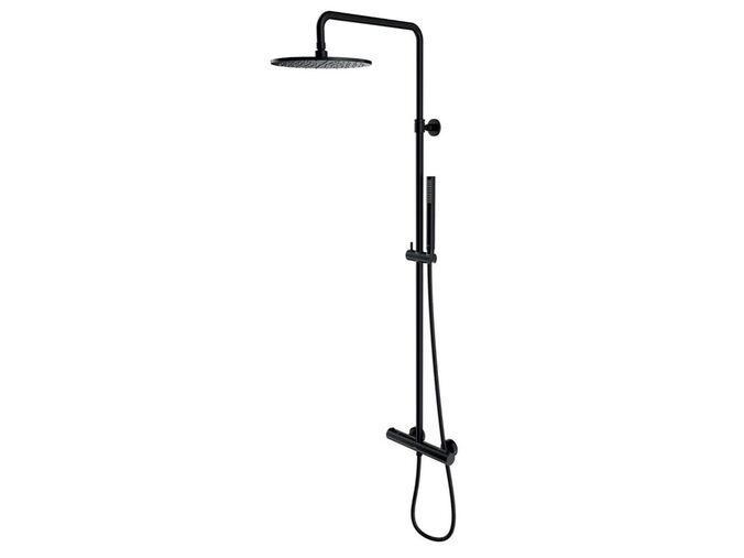 OMNIRES Y Sprchový set s termostatem, průměr 25 cm, černá
