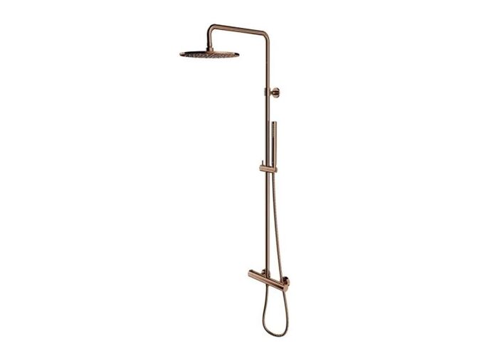 OMNIRES Y Sprchový set s termostatem, průměr 25 cm, měď