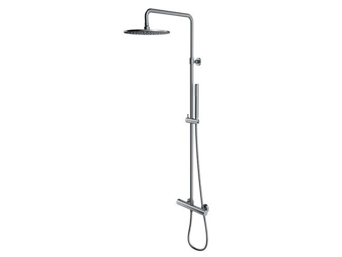 OMNIRES Y Sprchový set s termostatem, průměr 25 cm, kartáčovaný nikl