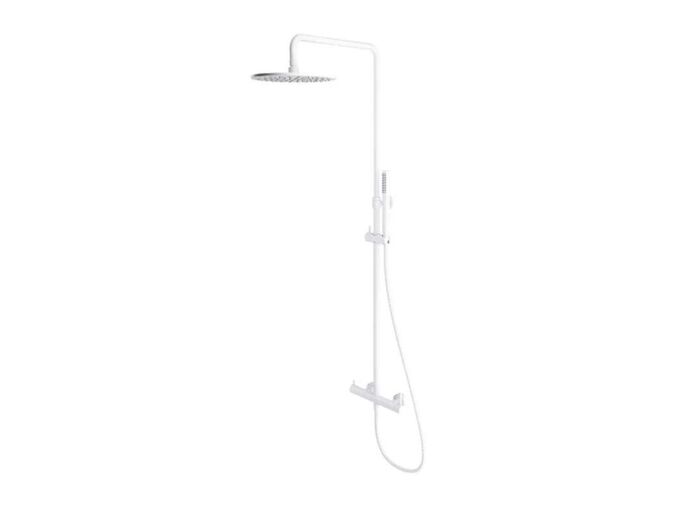 OMNIRES Y Sprchový set s baterií, průměr 25 cm, matná bílá