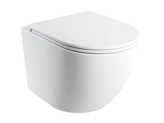 OMNIRES OTTAWA COMFORT Závěsné WC se sedátkem SoftClose, Rimless, matná bílá