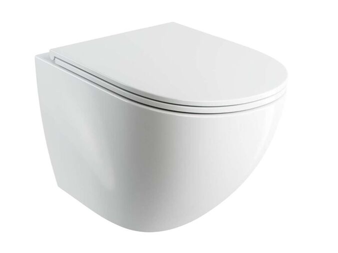 OMNIRES OTTAWA COMFORT Závěsné WC se sedátkem SoftClose, Rimless, bílá