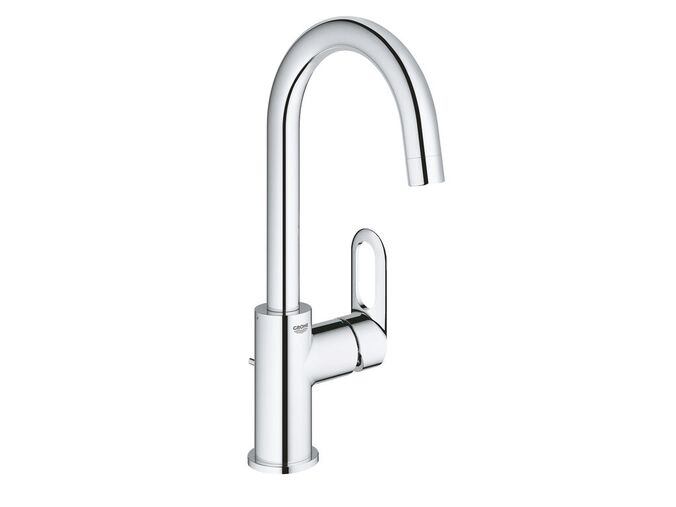 Grohe BauLoop Umyvadlová baterie s výpustí a otočným výtokem, chrom