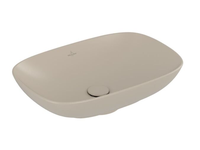 Villeroy & Boch Loop&Friends Umyvadlo na desku, 620x420 mm, s přepadem, CeramicPlus, Almond