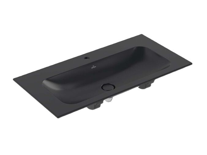 Villeroy & Boch Finion Umyvadlo nábytkové 100x50 cm, bez přepadu, otvor pro baterii, CeramicPlus, Pure Black