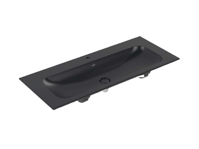 Villeroy & Boch Finion Umyvadlo nábytkové 120x50 cm, bez přepadu, otvor pro baterii, CeramicPlus, Pure Black