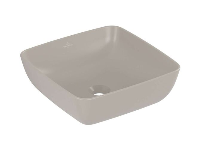 Villeroy & Boch Artis Umyvadlo na desku 41x41 cm, bez přepadu, bez otvoru pro baterii, CeramicPlus, Almond