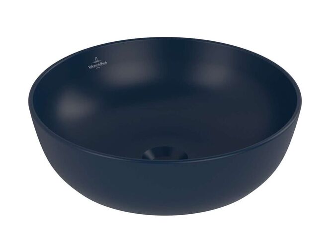 Villeroy & Boch Artis Umyvadlo na desku, průměr 43 cm, bez přepadu, bez otvoru pro baterii, CeramicPlus, Nightfall