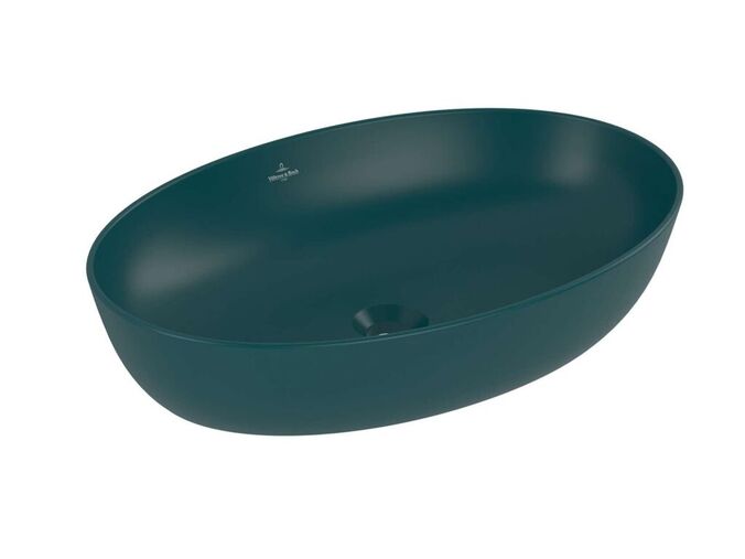 Villeroy & Boch Artis Umyvadlo na desku 61x41 cm, bez přepadu, bez otvoru pro baterii, CeramicPlus, Teal