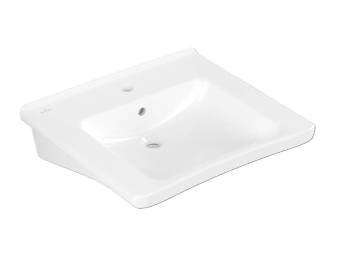 Villeroy & Boch ViCare Umyvadlo 60x55 cm, s přepadem, otvor pro baterii, alpská bílá
