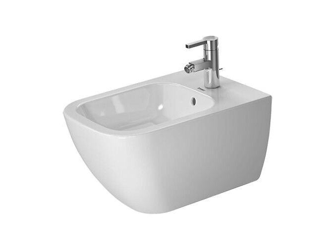 Duravit Happy D.2 závěsný bidet, 365x54 cm, otvor pro baterii, WonderGliss, bílá