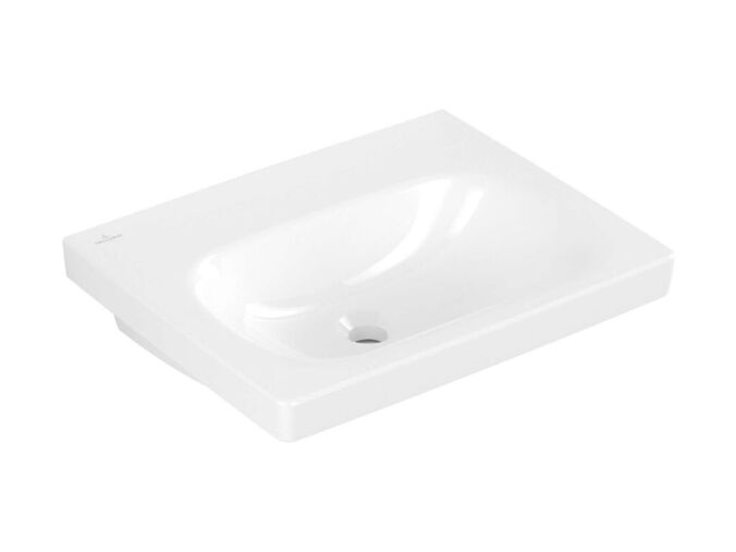 Villeroy & Boch Skyla Umyvadlo 55x45 cm, bez přepadu, bez otvoru pro baterii, CeramicPlus, alpská bílá
